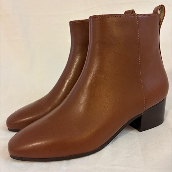 NWOB Talbots Dakota Genuine Leather Ankle Boots in Dark Rum Women's Size 6.5M - Picture 1 of 11